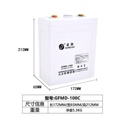 2V100Ah Lead Acid Battery for Production Industrial Machinery and Solar Energy Storage