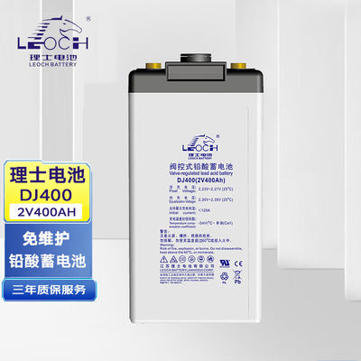 175mm Width Leoch Battery DJ400 Lead Acid Battery 2V400Ah for Communication and Solar