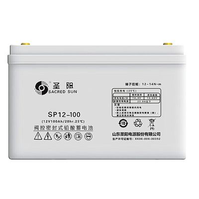 330mm Length Sacred Sun Sealed SP12-100 Lead Acid Battery 12V100Ah for UPS Power System
