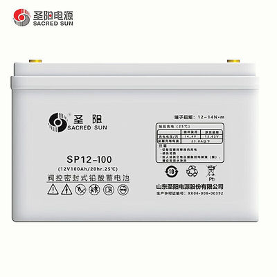 330mm Length Sacred Sun Sealed SP12-100 Lead Acid Battery 12V100Ah for UPS Power System