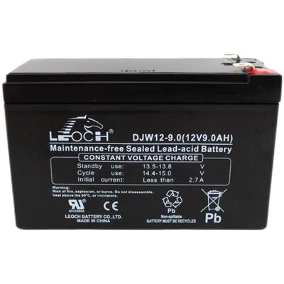 Sturdy ABS Container Leoch Battery DJW12-9.0 12V9Ah for UPS Machine Room Power System