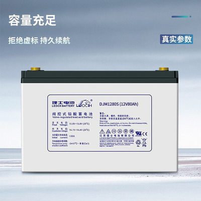 Leoch Battery DJM1280S 12V80Ah for UPS Communication Solar Energy Storage Power System